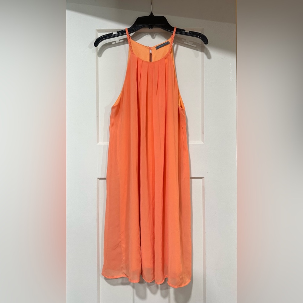 Orange dress with braided straps